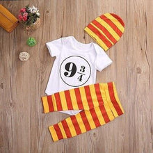 clothing 3pcs Newborn Baby Boys Girls Harry Potter Cotton Bodysuit+Pants+Hat Clothes Outfits - Ineffable Shop