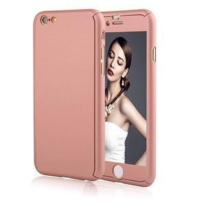 360 ULTRA THIN HARD IPHONE CASE + TEMPERED GLASS